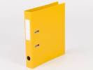 Brevordner Q-Line gul A4 metalskinne 50mm ryg 