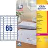 Laseretiket Avery 38,1x21,2mm 65/ark 25ark/pak L7651
