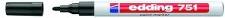 Paint marker Edding 751 permanent sort rund spids 1-2mm