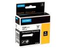 Dymo RHINO Polyest. tape 12 mm x 3.5 m Perm. sort/hvid