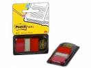 Indexfaner Post-it 680-1M r&oslash;d i disp./50 25x43 mm 