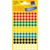 Etiket Avery ass. farver &Oslash;8mm 3090 416stk/pak