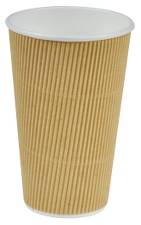 Kaffeb&aelig;ger Gastro 13,5cm &Oslash;9cm 48cl brun pap/PE 16 oz 25 stk 