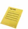 Omslag A4 m/pr&aelig;g 105 my gul &aring;ben i 2 sider &aelig;sk/100 stk 