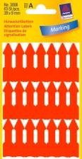 Etiketter&nbsp;Avery&nbsp;pil&nbsp;39x9mm neon&nbsp;orange&nbsp;21stk/ark&nbsp;3ark/pak 