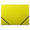 Kartonmappe&nbsp;Q-Line&nbsp;A4&nbsp;gul m/3&nbsp;klapper&nbsp;&&nbsp;elastik&nbsp;blank 