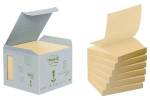 Post-it blok Milj&oslash; 76x76mm z-fold gul 6blk/pak
