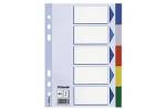 Faneblade A5 5-delt i plast m/forblad 