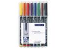 Overheadpen Lumocolor 318 pk/8 ass 0.6 mm F perm 