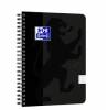 Notesbog Oxford TOUCH A5+ sort kvadreret 90g