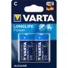Batteri Varta C MN1400/LR14 Longlife power 1.5V  pk/2 stk