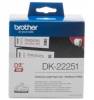 Brother papirtape 62mm DK22251 endeløse baner 15.24 m hvid