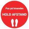 Gulvetiket rød Pas på hinanden - Hold afstand