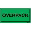 Fareetiket Overpack grøn/sort 50x100mm 250 stk