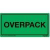 Fareetiket Overpack grøn/sort 50x100mm 250 stk