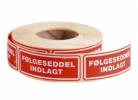 Etiket m/t F&oslash;lges. indl. 24x64 mm m/500 stk 