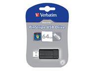 USB-stick Verbatim 64 GB* Pin Stripe Store 'N' Go
