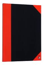 Kinabog m/linier 96bl sort m/røde hjørner A4