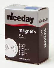 Magneter niceday blå Ø20mm     10stk/æsk 980591              