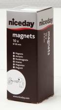 Magneter niceday hvid Ø30mm    10stk/æsk 980605              