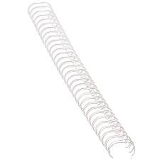 Spiralrygge Fellowes wire 14mm hvid 34 ringe 100stk/pak
