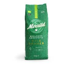 Kaffe Merrild Økologisk hele bønner 400g/ps