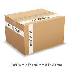 Papkasse 380x190x90 mm Type 0201 3mm 5 Liter brun