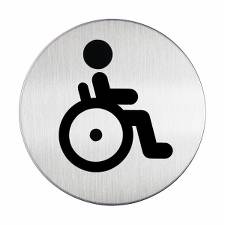 Pictogram m/symbol WC handicap metal Ø83 mm