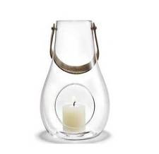 Lanterne Holmegaard DWL H248 cm klar glas og læderhan