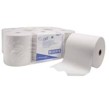 Håndklæderulle, Kimberly-Clark Scott, 1-lags, 304m x 20cm, Ø20cm, hvid, blandingsfibre, airflex