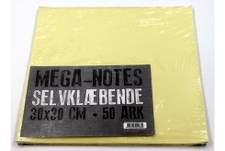 Blok notes selvklæb. 30x30 cm gul / 50 ark.
