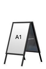 Gadeskilt 117 Alu Line sort A1 59,4x84,1 cm plakatformat