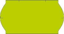 Prisetiket neongrøn neutral 32x19 mm lim perm. rl/1000 stk