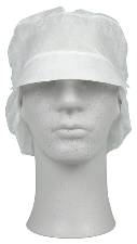 Snood cap / hårnethue XL hvid PP usteril engangs / 100 stk.