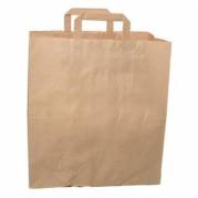 Bærepose papir m/hank 22 L 320x170x350 mm brun / 200 stk.