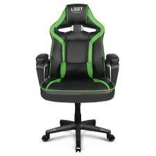 Gaming stol L33T Extreme sort & grøn m/armlæn