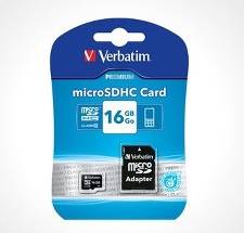 Verbatim 16GB Class 10 Micro SDHC + adaptor