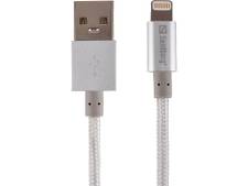 kabel Sandberg USB- Lightning Iphone/Ipad - 1 m silver