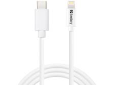 Kabel USB-C til Lightning MFI 1 meter, hvid Sandberg