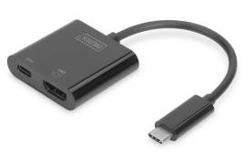 Adapter USB-C til HDMI 4K 60Hz + USB-C Digitus