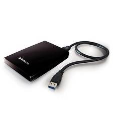 Harddisk 2,5 Verbatim 2 TB extern USB 3.0 sort