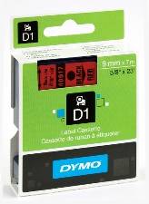 Prægetape D1 sort/rød 9 mm x 7 m 40917 Dymo