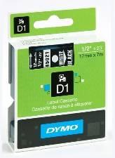 Prægetape D1 hvid/sort 12 mm x 7 m 45021 Dymo