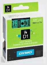 Prægetape D1 sort/grøn 19 mm x 7 m 45809 Dymo