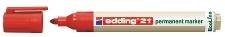Marker Edding 21 Ecoline rød perm. 15-3mm