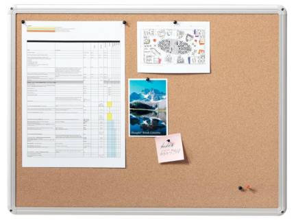Opslagstavle 90x120 cm kork m/ alu ramme 