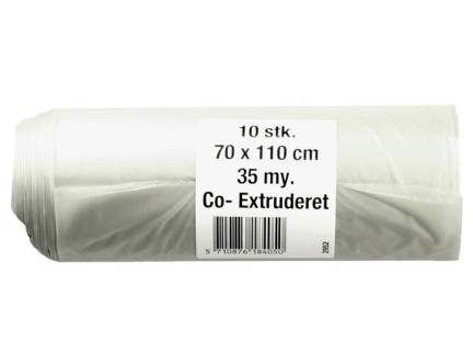 Affaldssække plastik klar 33my 700x1050mm Basic 