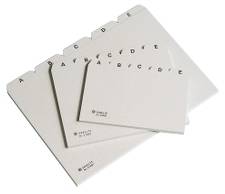 Kartoteksalfabeter Esselte plast grå A6 21682 