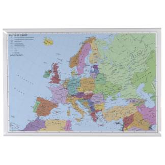 Plakat Europa kort lamineret 97 x 67 cm