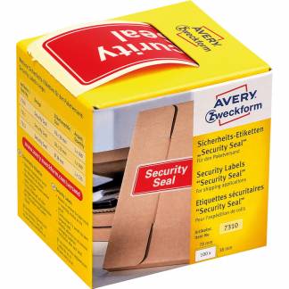 Etiket plombering 78x38mm Avery Security Seal m/100 stk